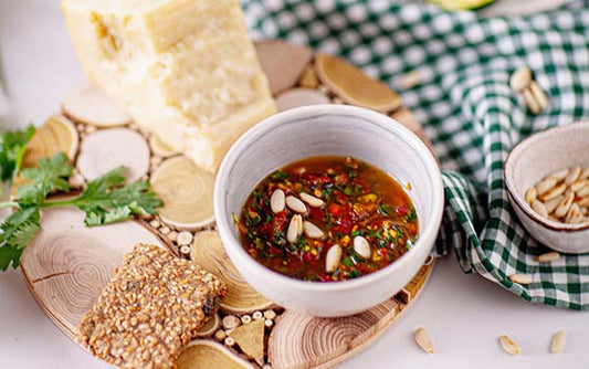 Salsa pesto con guindillas por Ma petite bouchée