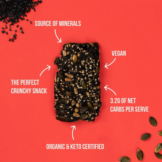 KETO CRACKERS - BLACK SESAME